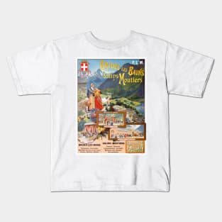 Brides-les-Bains France Vintage Poster 1895 Kids T-Shirt